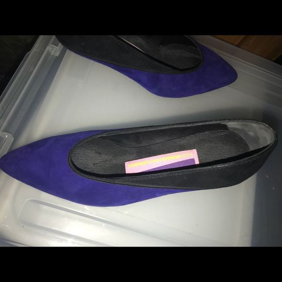 Susan Bennis Shoes Purple Black 8B fit 7B Original Owner - Picture 2 of 8